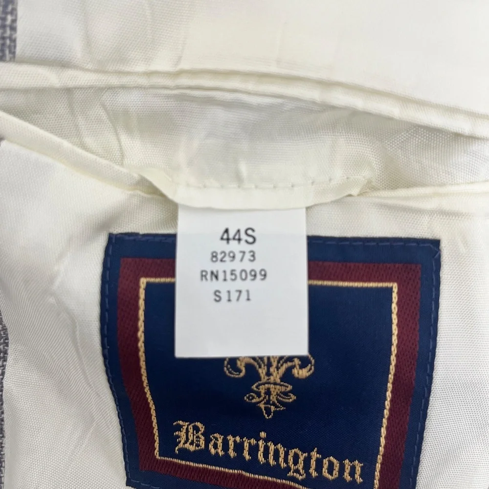 Barrington Mens 44S Single Breasted Sport Coat Gray‎ Low Moisture Utility Press